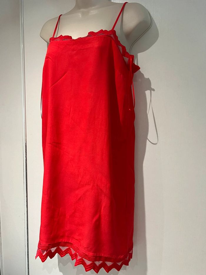 Robe Gala Rouge, dentelle, voile, Copcopine, taille 36 - photo numéro 19