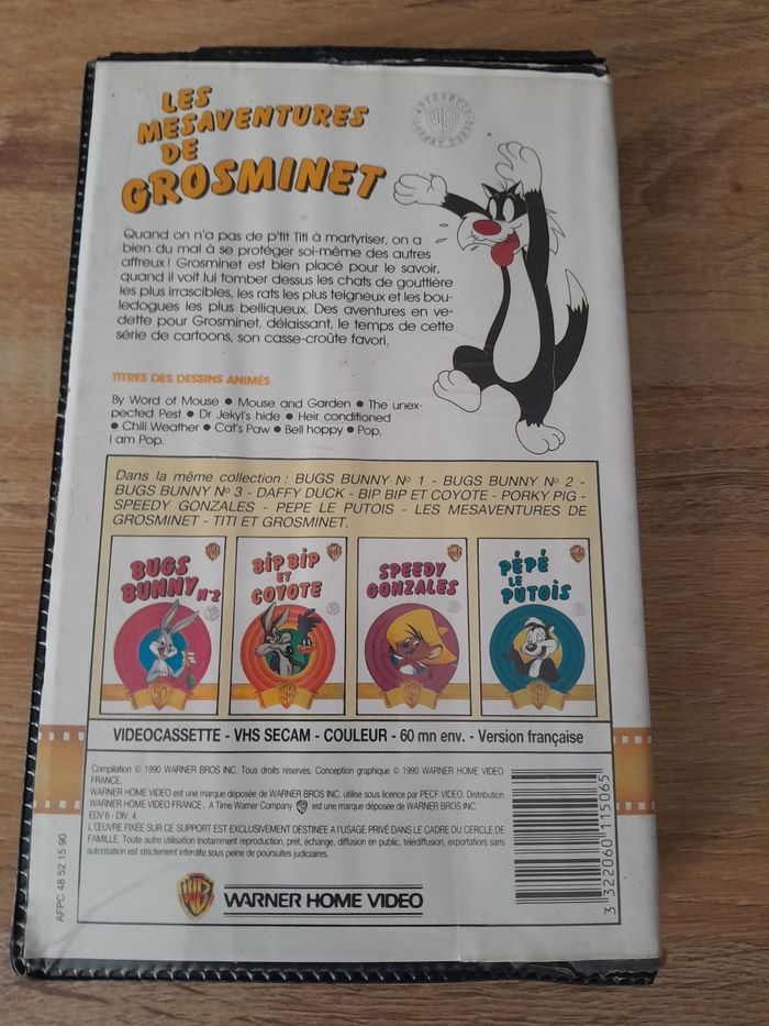 VHS Les mésaventures de grominet - photo numéro 2
