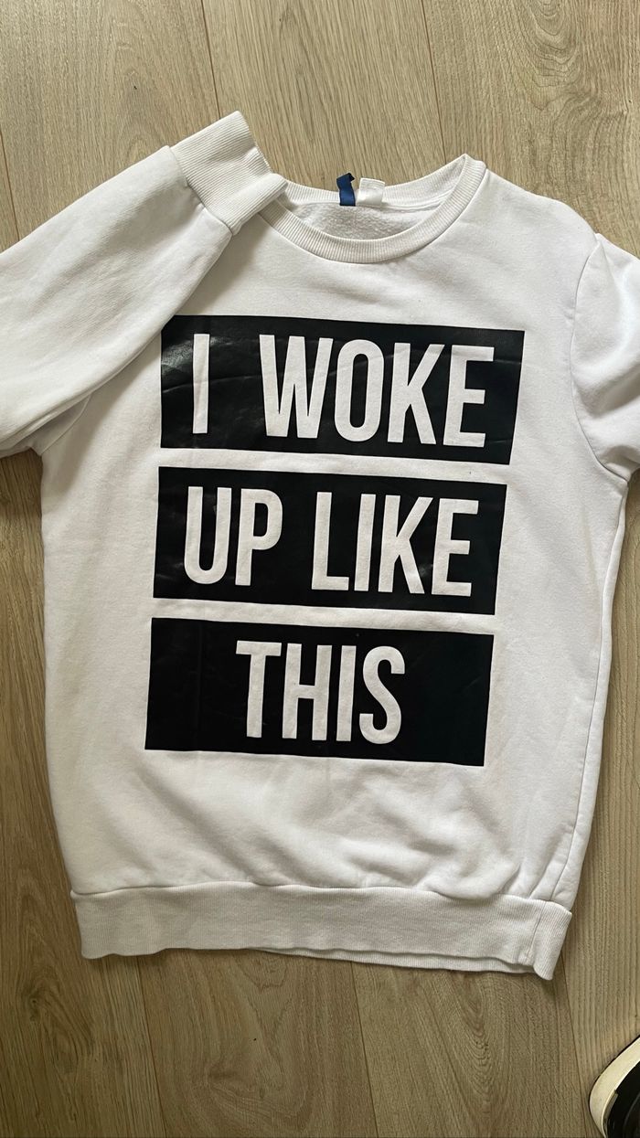 Sweat blanc et noir