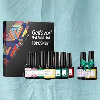Coffret de 10 vernis gel pour lampe UV