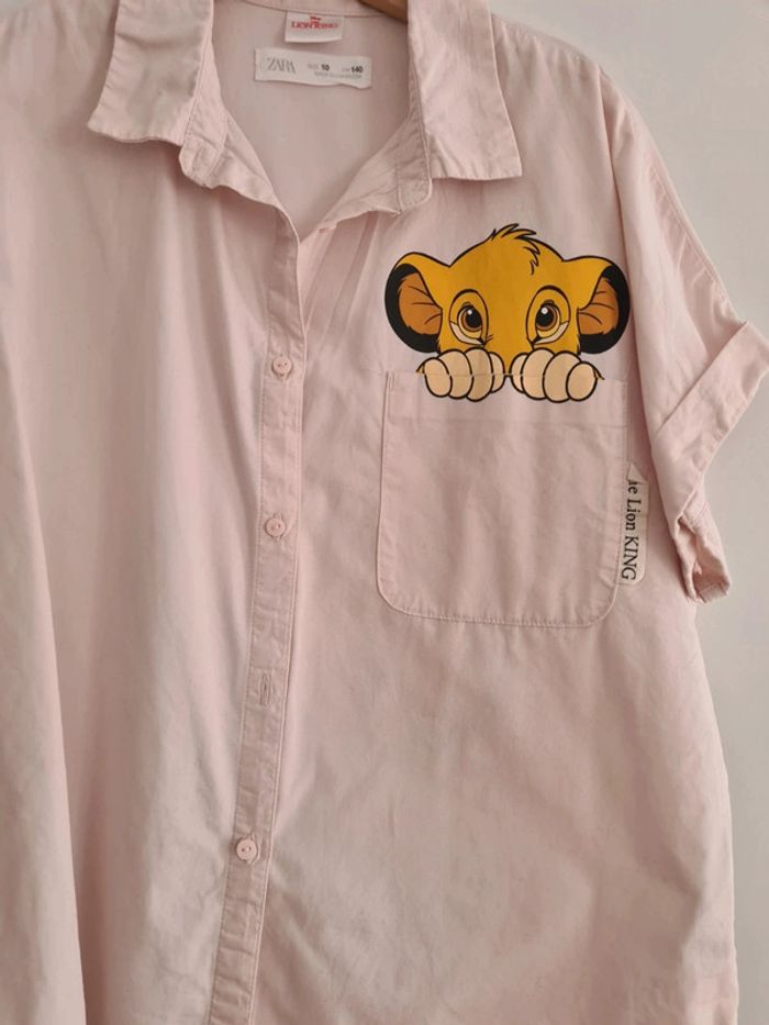 Chemisier rose Roi Lion 10 ans Zara - photo numéro 2