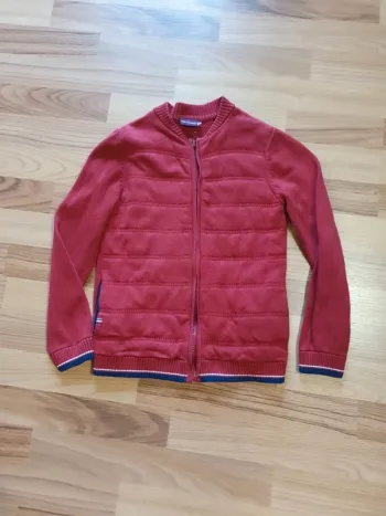 gilet matelassé rouge 8 ans