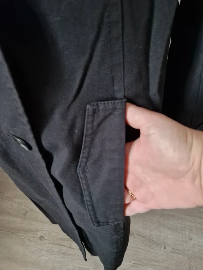 Manteau trench noir femme c&a taille 48 - photo numéro 2