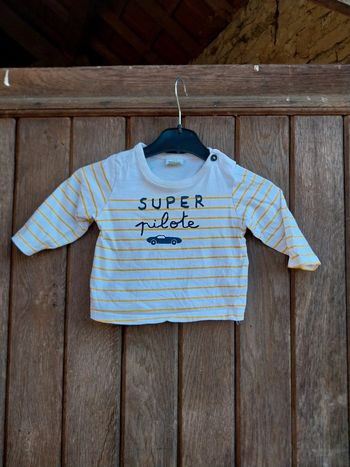 Tee-shirt manche longue bébé garçon 6 mois Tape à l'œil