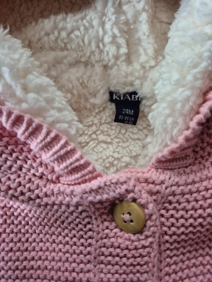 Veste gilet rose Kiabi 24m - photo numéro 3