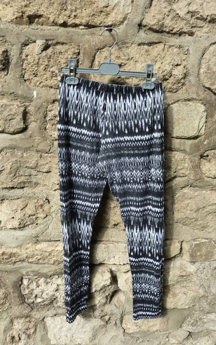Legging imprimé noir et blanc femme taille S Joon - photo numéro 2