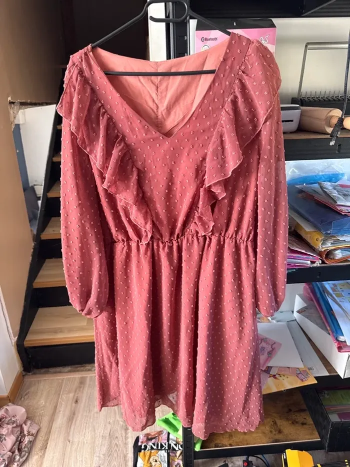 Robe Shein rose à volants – Taille 46 - photo numéro 2