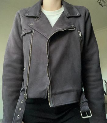 Perfecto en suédine bleu foncée/noire Pimkie