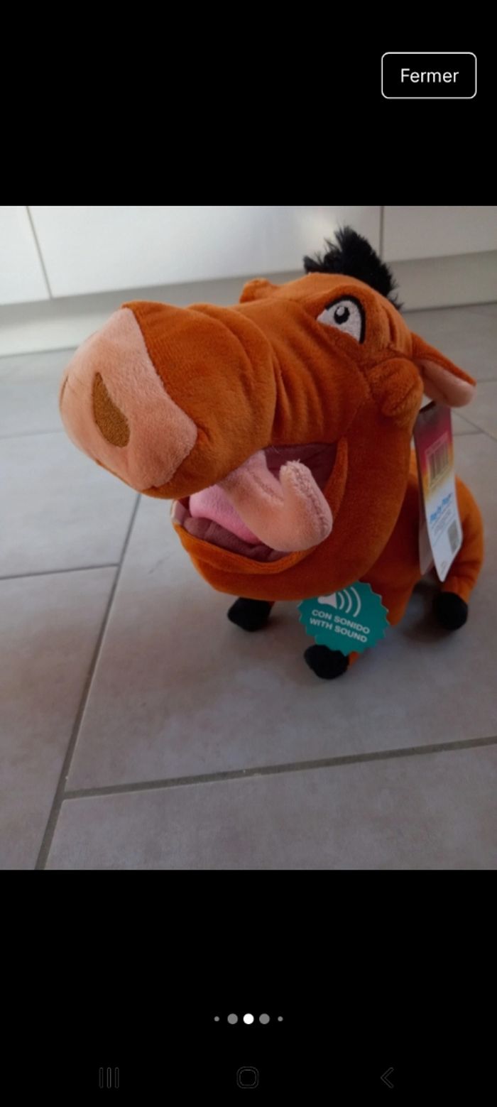 Peluche pumba roi lion - photo numéro 4