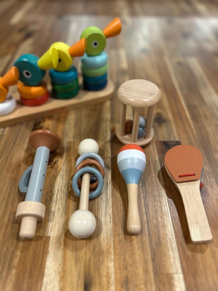 Coffret 5 instruments de musique en bois