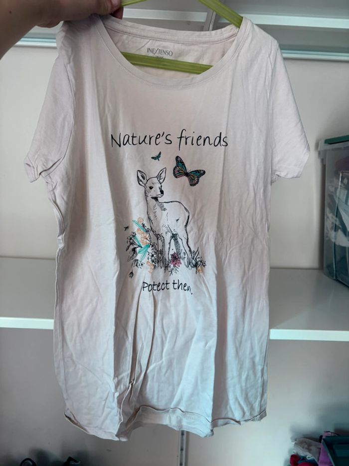 Haut beige avec biche