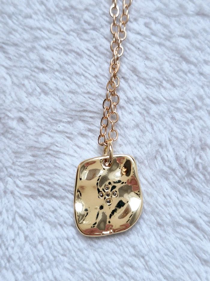 Superbe pendentif et collier doré strass etoile - photo numéro 2