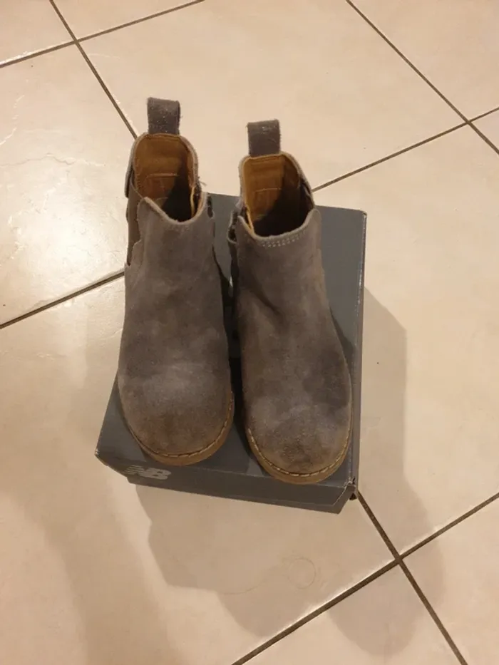 Bottines cuir 26 vert baudet - photo numéro 4