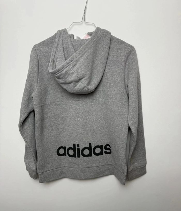 Sweat à capuche Adidas gris garçon taille 11-12 ans - photo numéro 2