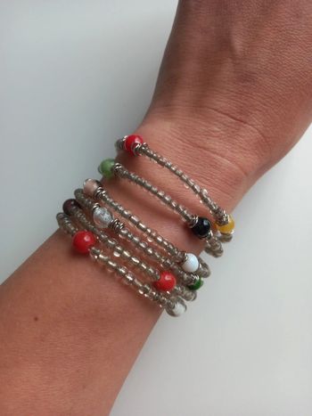 Bracelet avec perles de verres