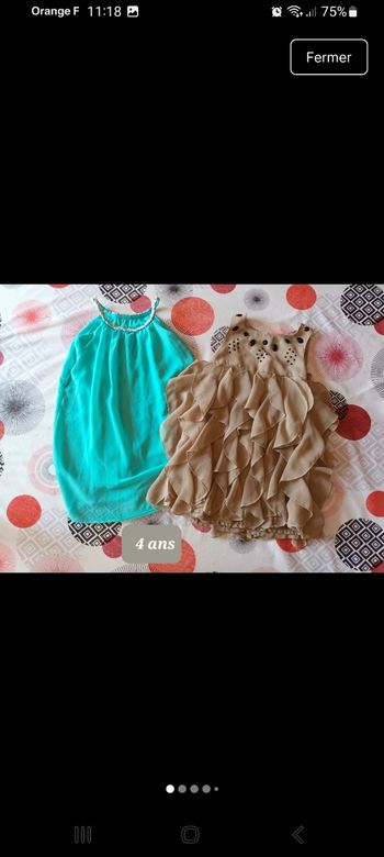 Lot 2 robes chic taille 4 ans