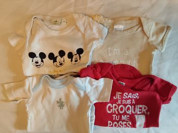 Bodies manches courtes / 3 mois