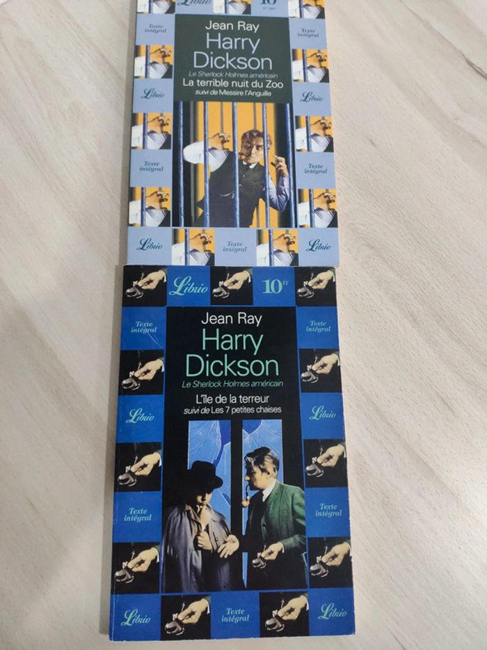 Lot de 2 Librio Jean Ray Harry Dickson île de la terreur et terrible nuit au zoo