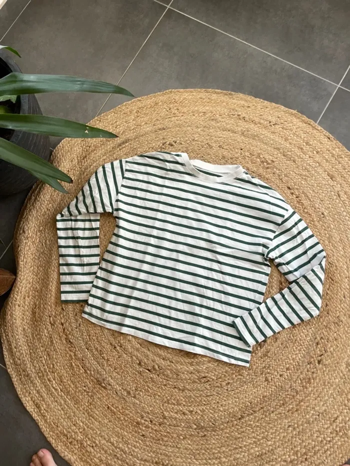 Tee shirt manches longues rayé