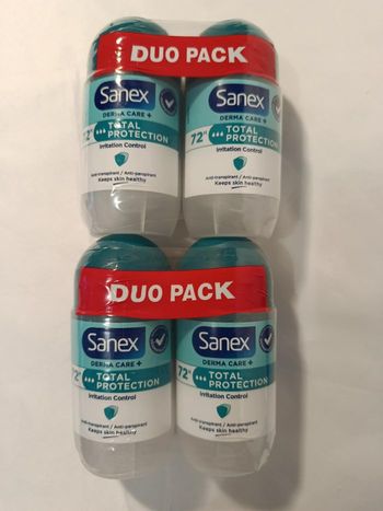 4 Déo Bille Sanex 2x53ml 72h Total Protection
