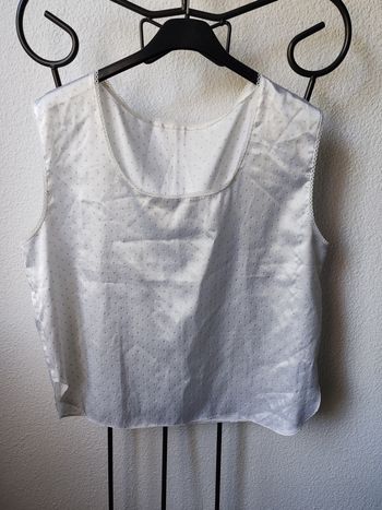 Débardeur blanc satin