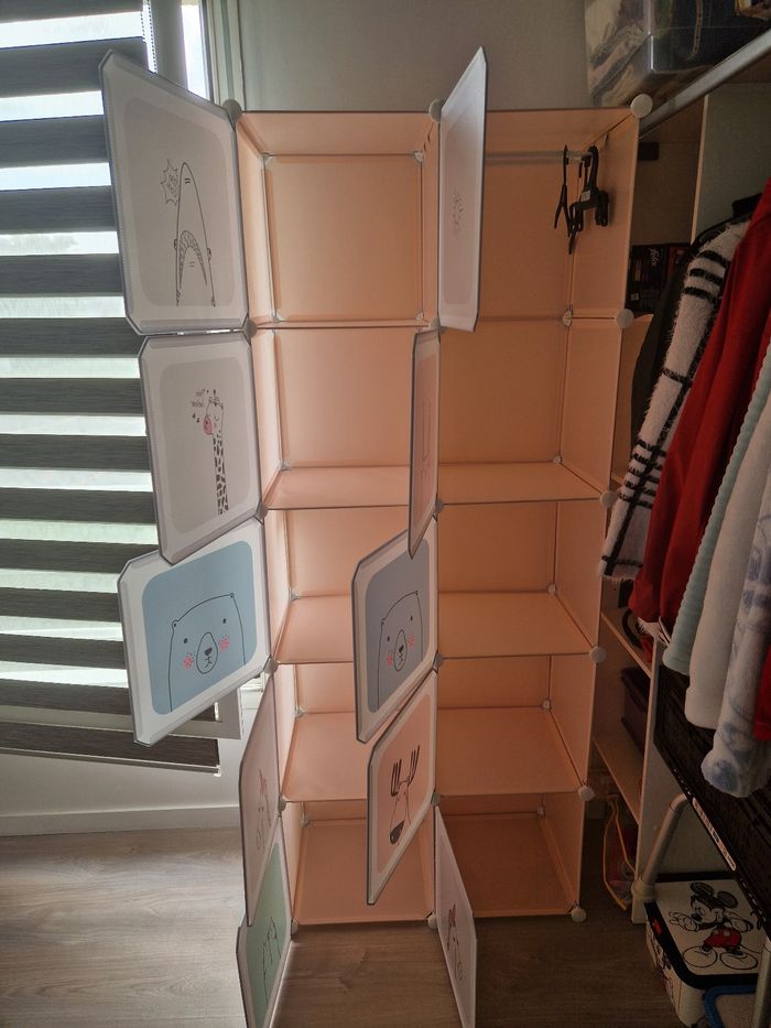 Armoire modulable enfant rose - photo numéro 2