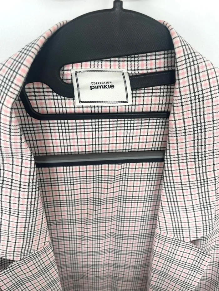 Blazer à carreaux rose - photo numéro 3
