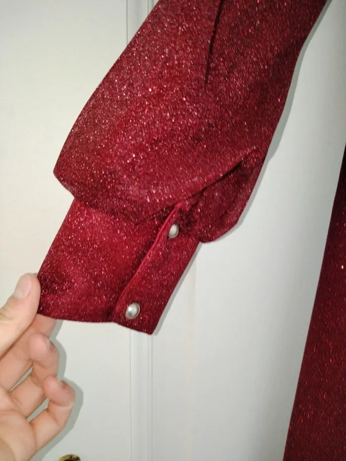 Robe de soirée longue manches longues taille 46 - photo numéro 3