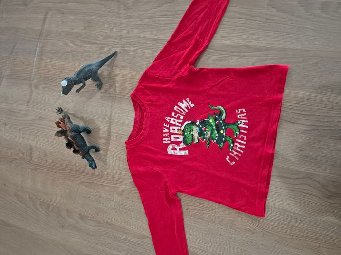 👕 T-shirt rouge Noël - 3-4 ans