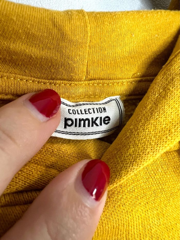 Sweat à capuche Pimkie jaune moutarde - photo numéro 3