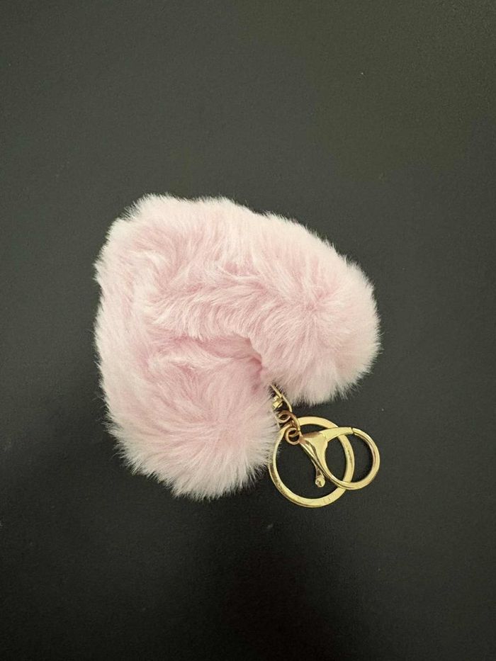 Porte clef cœur rose