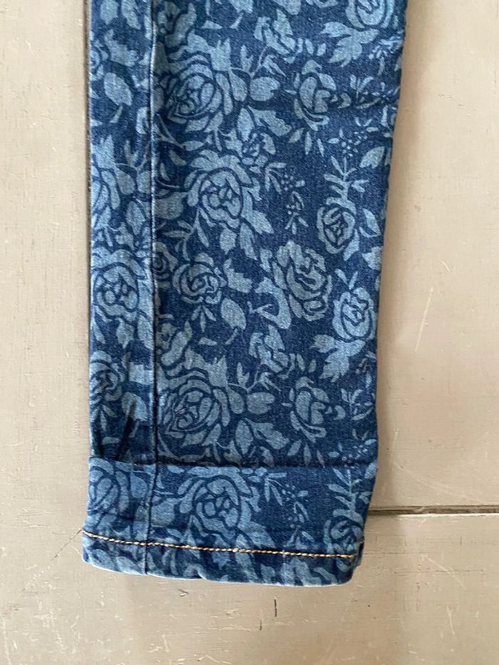 Jeans Girl Tribu bleu avec fleurs taille 34 - photo numéro 10
