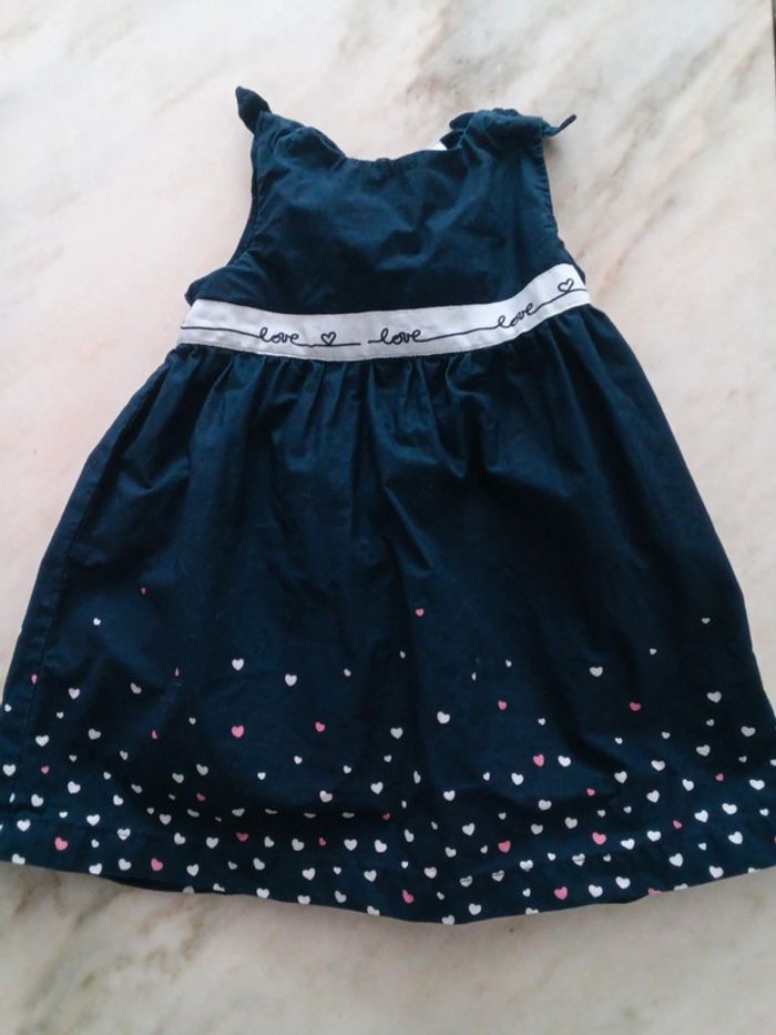 Robe marine et multicolore TEX