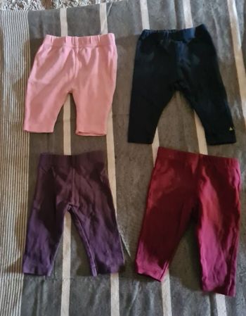 Lot 4 Leggings bébé.  3 mois.  Orchestra,  catimini..
