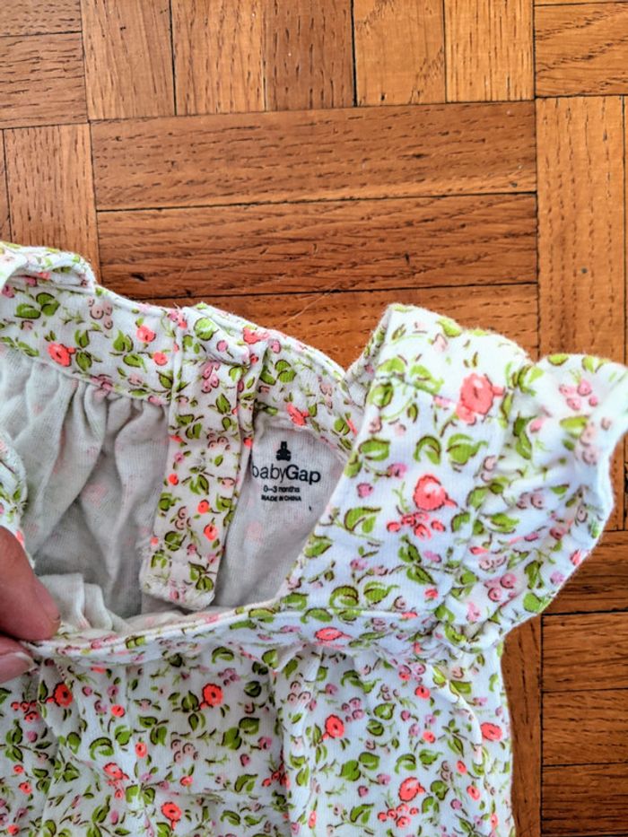 Barboteuse combicourt combishort salopette fleurie imprimé Liberty BabyGap 3 mois neuf - photo numéro 6