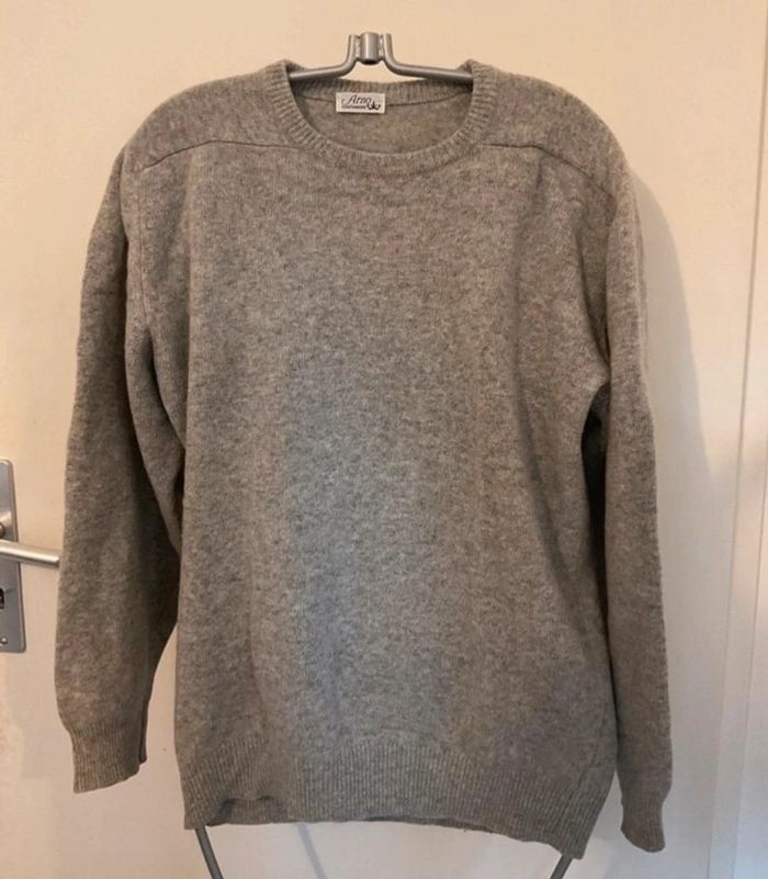 Pull laine gris
