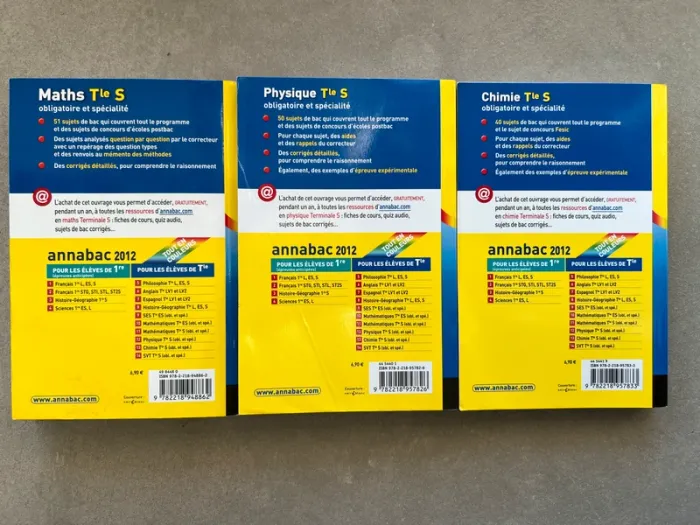Lot de 3 Annales Bac Scientifique - photo numéro 3