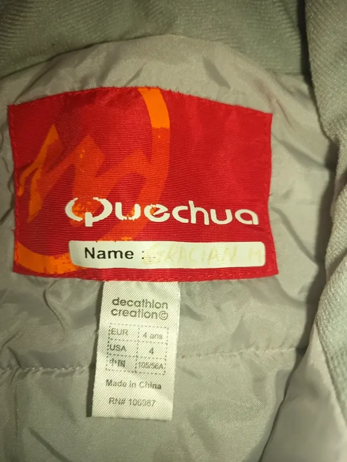 Combinaison de ski  4 ans quechua - photo numéro 2