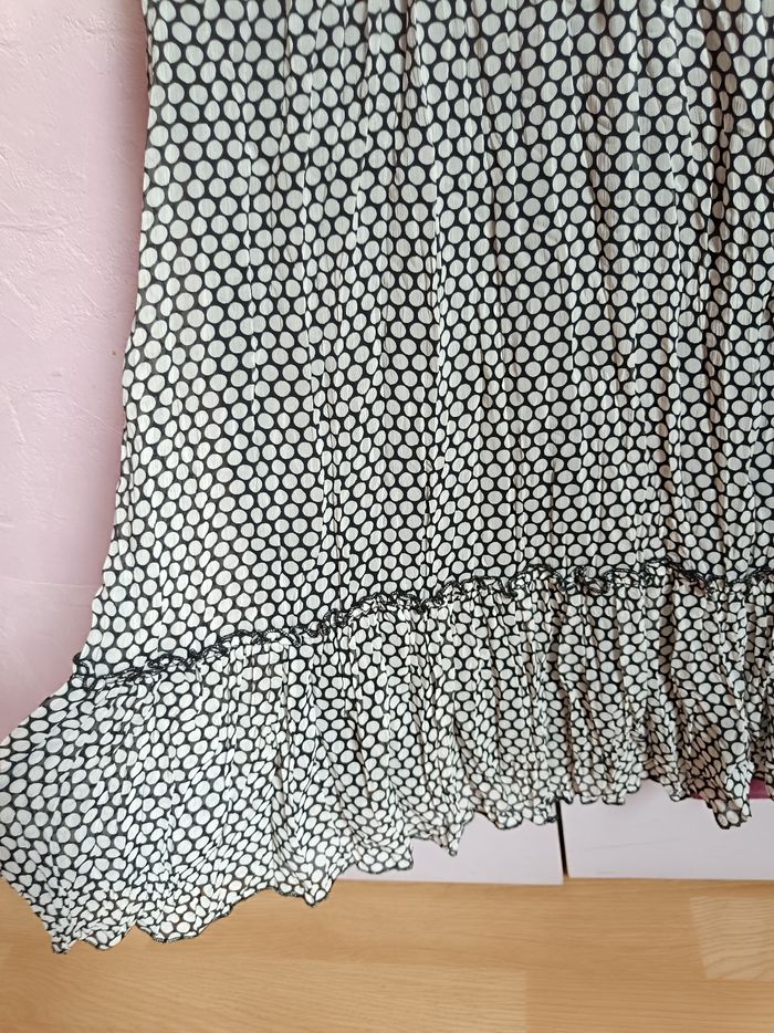 Blouse noire et écru Etam T.38 - photo numéro 4