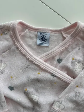 Petit Bateau – Pyjama dors-bien fille 18 mois velours