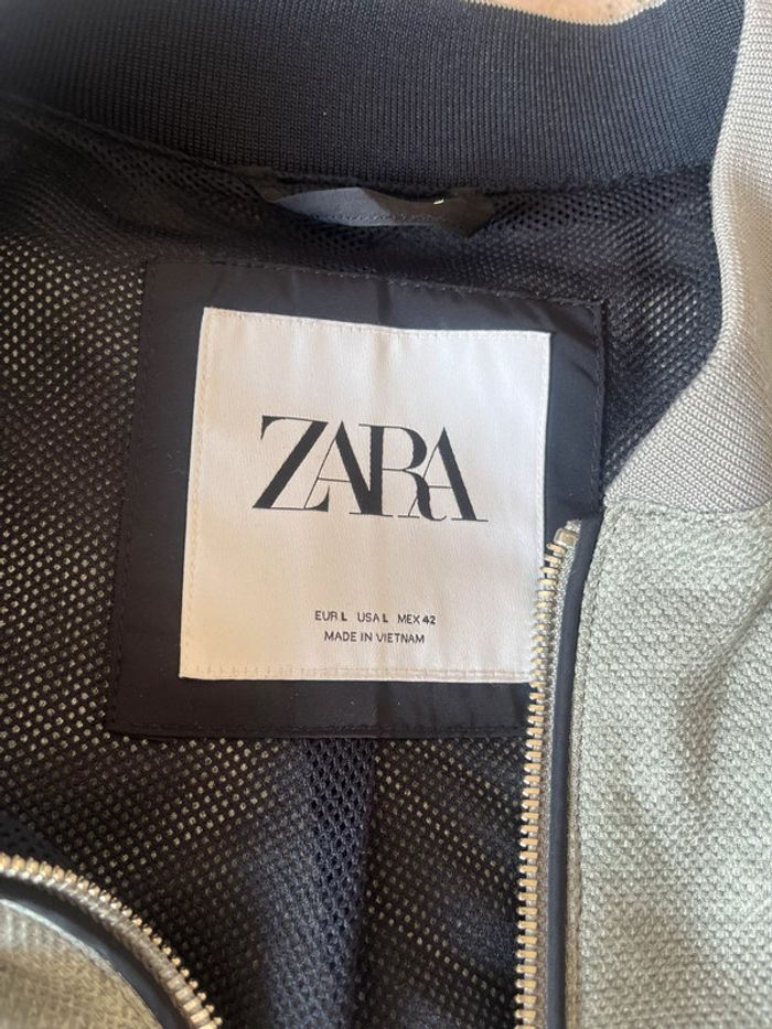 Veste Légère Zara Grise Taille L Pour Homme - photo numéro 4
