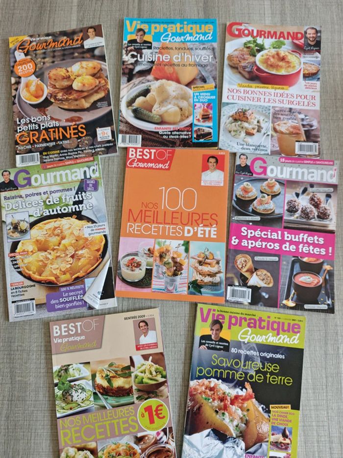 Lot de 8 livres de recettes de cuisine de Cyril Lignac