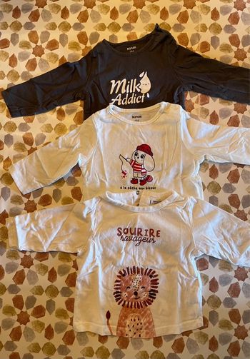 Lot de 3 t-shirts 6mois