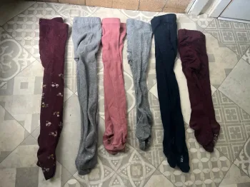 Lot 6 collants + 2 offerts blanc (taille 23/26)