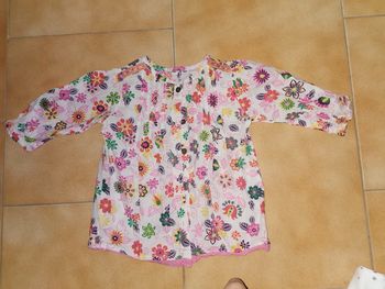 Robe dond rose fleur 6mois