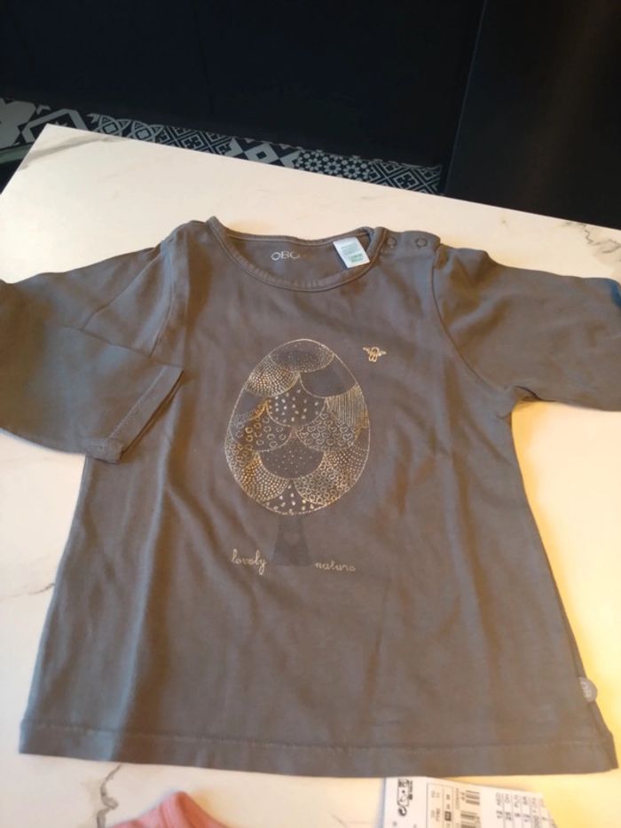 Lot de 4 t-shirts manches longues 18 mois bébé - photo numéro 2