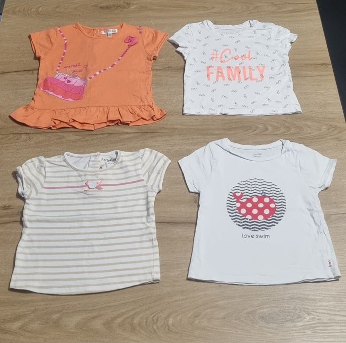 Lot t-shirts MC 12 mois