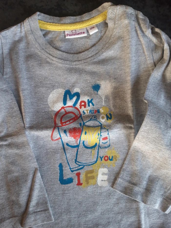 Tee-shirt manches longues 12 mois - photo numéro 2
