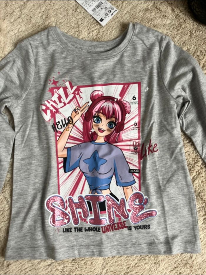 Tee shirt manche longue  neuf 6 ans - photo numéro 2