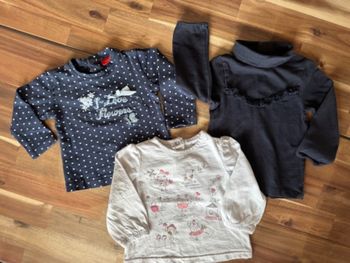 Lot de 3 Hauts Manches Longues 12 Mois